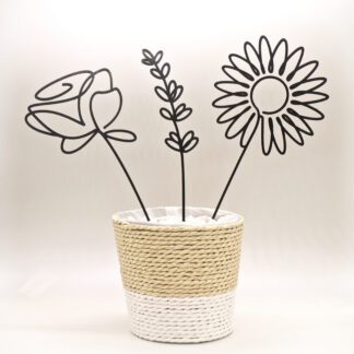 Set de Flores 2D con Maceta